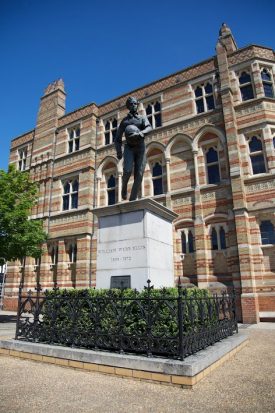 Rugby School and the Webb Ellis statue. | Picture courtesy of Heritage & Culture Warwickshire