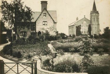 Photo of Attleborough Church and Vicarage 1864