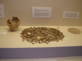 The South Warwickshire Roman hoard on display at Warwickshire Museum. | Photo courtesy of Warwickshire Museum Service