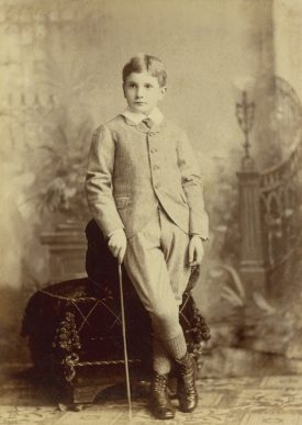 Photograph of boy, aged about 10, probably Francis, possibly Wathen Waller, 1890. | Warwickshire County Record Office reference CR 341/341/8.