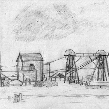 Drawing of the colliery as it would have appeared in 1882 | CEP