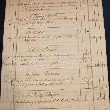 Annual accounts of the sugar plantation belonging to Bertie Greathead. | Warwickshire County Record Office reference CR1707/30