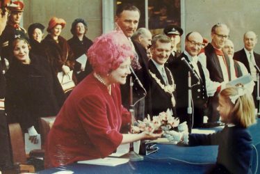 The Queen Mother Opens the Shire Hall Extension