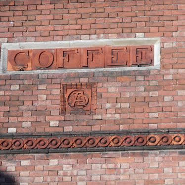 'Coffee' embedded into the brickwork. | Photo courtesy of Iain Hodgson