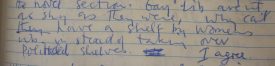 A comment on the rearrangement of the shop taken from The Other Branch's day book | Warwickshire County Record Office, ref. CR3541/Part I 