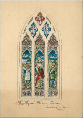 William Holland's design for the West Window at St Michael's, Whichford | Warwickshire County Record Office reference CR1821/26