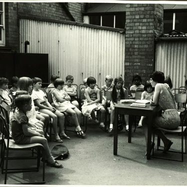 Story Time at Rugby Library - 1970. | Reproduced by permission of Rugby Library. Photographer John F Hughes