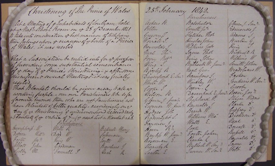 The notebook from St James's Church, Southam  | Warwickshire County Record Office: DR852/60