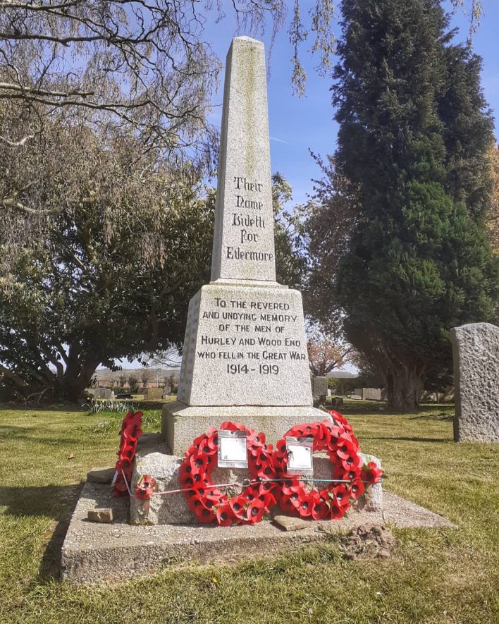 Hurley and Wood End War Memorial, Heanley Lane, Hurley, Warwickshire | Image courtesy of Stephen Brooks.