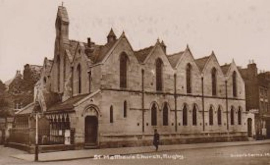 Street view of the church | Greer's Series 142 postcard. Image supplied by Neville Taylor