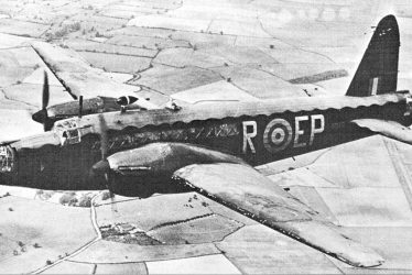 A Wellington Bomber Crashes near Compton Verney