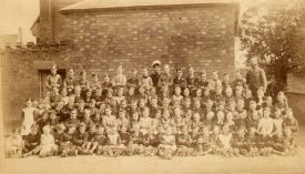 Students at the Wight School, Harbury. 1880. | Warwickshire County Record Office reference PH1035/B6762