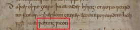 'Wæringwicon' - possibly the earliest written mention of Warwick, in the Anglo Saxon Chronicle. | Anglo-Saxon Chronicle B-text, British Library, Cotton MS Tiberius A VI, f. 30v