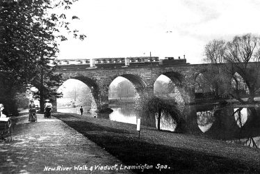 Leamington Spa.  Victoria Park, railway viaduct