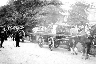 Leamington Spa.  Cart horse parade