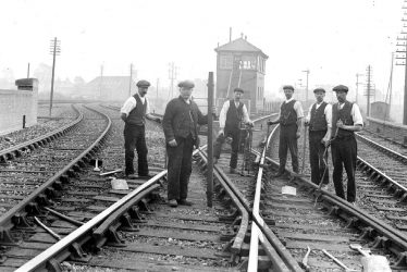 Leamington Spa.  Railway workers