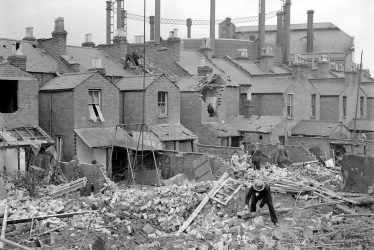 Leamington Spa.  Ranelagh Terrace, bomb damage