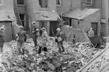 Leamington Spa.  Ranelagh Terrace, bomb damage