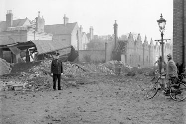 Leamington Spa.  Brandon Parade, bomb damage