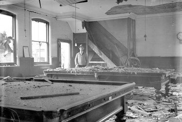 Leamington Spa.  Bomb damage