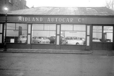 Leamington Spa.  Russell Street, Midland Autocar Showroom