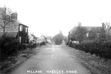 Haseley Knob.  Village street and cottages