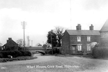 Hillmorton.  Crick Road, wharf houses