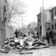 Leamington Spa.  Scene after glove factory fire