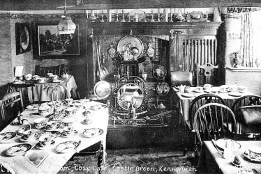 Kenilworth.  Castle Green, interior of Cosy Café