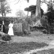 Leek Wootton.  Two ladies by a fence
