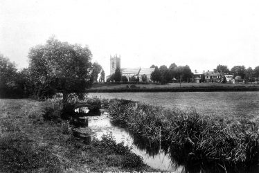 Salford Priors.  Church and rectory