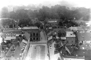 Warwick.  View south from St Mary's Church Tower