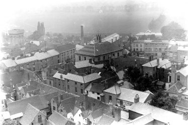 Warwick.  View west from St Mary's Church Tower