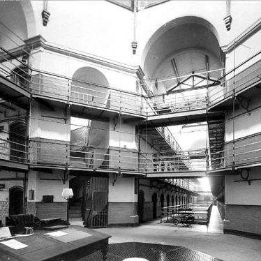 Interior view of Warwick prison.  1906 |  IMAGE LOCATION: (Warwickshire County Record Office)