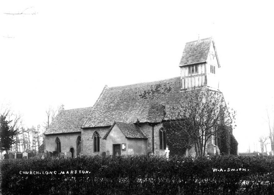 Long Marston Church.  1900s |  IMAGE LOCATION: (Warwickshire County Record Office)