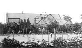 Exterior of The Girl's High School, Nuneaton.  1920s |  IMAGE LOCATION: (Warwickshire County Record Office)