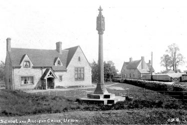 Ufton.  School and ancient cross