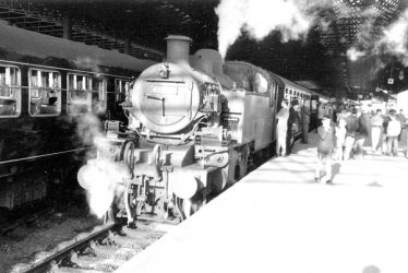 Rugby.  Railway Station, last train leaving for Leamington