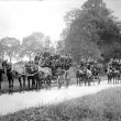 Rugby.  Horse drawn charabanc