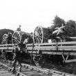 Rugby.  Howitzer Battery at the G.C.R. Railway Station