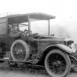 Moreton Morrell.  Lady at the wheel of a motor car