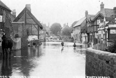 Polesworth.  Bridge Street, floods