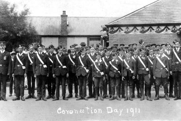 Polesworth.  Church Lads' Brigade parade on Coronation Day