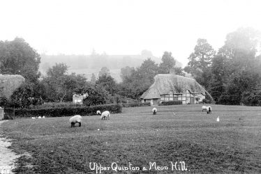 Quinton, Upper.  Village with Meon Hill in the distance