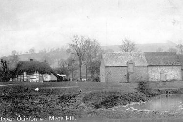 Quinton, Upper.  Village with Meon Hill in the distance