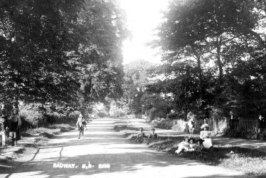 Radway.  Children standing in the road