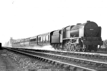 Rugby.  Railway train on the troughs