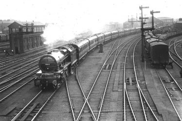 Rugby.  Railway Station, Royal Scot passing through