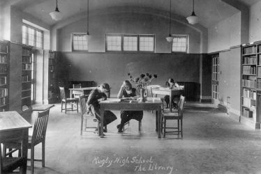 Rugby.  High School library