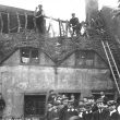 Rugby.  Building destroyed by fire